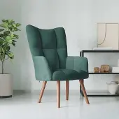 Prolenta Maison Exclusive - Fauteuil relax vert foncé en velours