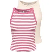 ONLY Haut 'ONLEMMA' beige clair / pitaya / blanc