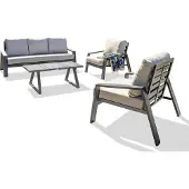 DCB Groupe Salon de jardin en aluminium