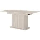 3Xeliving Table à rallonges, beige, 160-200 x 90 x 75,4 cm