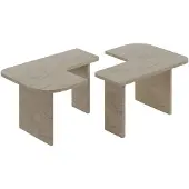 CALICOSY - Lot de 2 tables basses L90 cm - ADEL