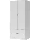 CALICOSY - Armoire 2 portes et 2 tiroirs H180 cm - DARION