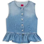 HUGO Gimma 10281232 Sleeveless Blouse Bleu S Femme