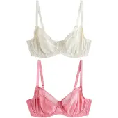 Next Soutien-gorge écru / jaune pastel / pitaya / blanc