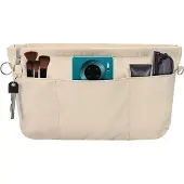 OEM Sac à main en nylon beige avec 13 pochettes