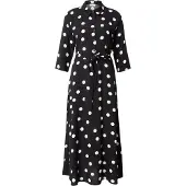 JDY Robe-chemise 'JDYSTARR' noir / blanc