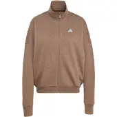 Adidas 3 stripes Femme - Vestes Zippees, Marron - Taille XL (46-48) - Jersey de coton