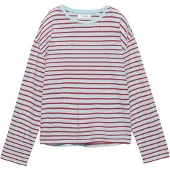 Pull&Bear T-shirt rouge cerise / blanc