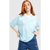 Adidas Originals T-shirt Script Football Collar - Bleu, Bleu