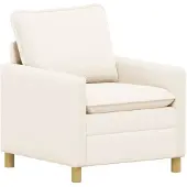vidaXL Canapé Crème 76 x 81 x 87,5 cm Tissu