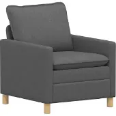 vidaXL Canapé Gris foncé Tissu