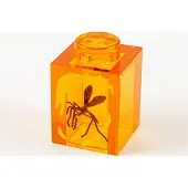 LEGO : 15x Stein 1x1, transparent-orange, 'Moskito et Bernstein'
