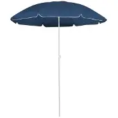 Syfax Parasol de jardin avec mât en acier bleu 180 cm