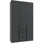 Wimex Armoire à portes battantes Mugano, finition au choix : graphite