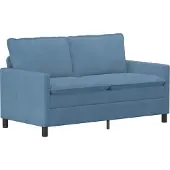 vidaXL Ensemble de canapés , 2 pièces, tissu bleu