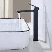OEM Robinetterie de lavabo avec poignée carrée, noir