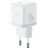 Baseus Chargeur Palm Fast Charger USB-C 30W Blanc + Câble USB-C 60W 1m Blanc