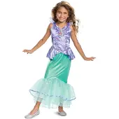 Disguise Ariel Deluxe Costume Bleu 7-8 Years Enfants