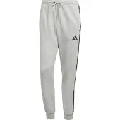 Adidas Pantalon de sport 'ESSENTIALS THREE STRIPES FLEECE' gris chiné / noir