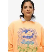 Superdry Psych Surf Loose Sweatshirt Orange XS Femme