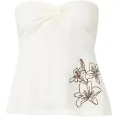 Hollister Haut marron / blanc