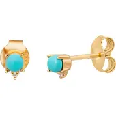 Cai Boucles d'oreilles turquoise / or