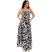 Fundango Paradise Maxi Sleeveless Dress Noir L Femme
