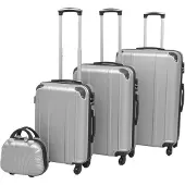 Syfax Ensemble de valises à roulettes quatre pièces Argenté