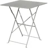 Bolero Table de patio pliante carrée , gris acier, 60 cm