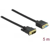 DeLOCK Câble DVI 12+5 mâle vers VGA femelle 5 m, double blindage