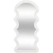 Atmosphera Miroir mural vague EMILY - Blanc