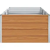 vidaXL Lit surélevé brun clair 240 x 80 x 45 cm Acier galvanisé