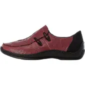Rieker Chaussure basse rouge foncé / noir