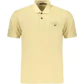 Napapijri Polo pour homme beige avec imprimé et broderie, coupe classique