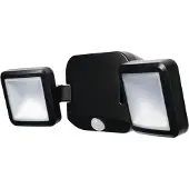 Osram Spot lumineux à batterie , éclairage extérieur, noir, 10W, 4000K, IP54, avec détecteur de lumière et de mouvement, fonctionne sur batterie, montage facile, 480 lm