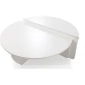 Menzzo Set de 2 tables basses design Glowik Blanc mat
