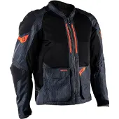 Leatt FlowTour 4.5 Short V26, veste en textile ,Gris Foncé/Noir/Orange ,M