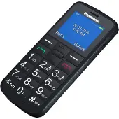 Panasonic KX-TU110, noir, téléphone portable pour seniors, antichoc, fonction lampe de poche