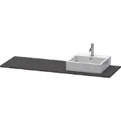 Duravit Console XSquare, 1 découpe à droite, 1600x16x550mm, XS060HR8080