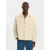 Selected Surchemises SLHRLXRAY UNDYED OVERSHIRT hommes - Beige - EU M