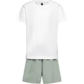 Adidas Seasonals Glam Short Set Blanc,Gris 4-5 Years Fille