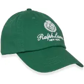 Ralph Lauren pour homme. 710A13274002 Casquette en sergé avec écusson brodé vert (OSFA), Casuel, Coton