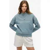 Superdry Active Tech Logo Relaxed Half Zip Sweatshirt Bleu 2XS Femme