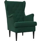 vidaXL fauteuil Vert foncé Velours