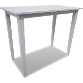 Syfax Table de bar en bois Blanc