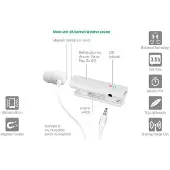 4smarts Casque mono sans fil TalkClip B1 - Blanc