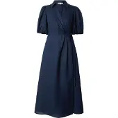 Tommy Hilfiger Ww0ww51011 Short Sleeve Midi Dress Bleu 44 Femme