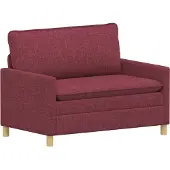 vidaXL Ensemble de canapés, 2 pièces, tissu bordeaux