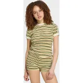 Adidas Originals T-shirt slim Towel Stripe - Jaune, Jaune