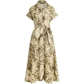 Ralph Lauren Robe-chemise beige / olive / blanc